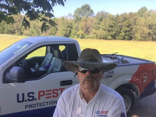 U.S. Pest Protection technician, Bobby Creekmore celebrating 17 years at U.S. Pest.
