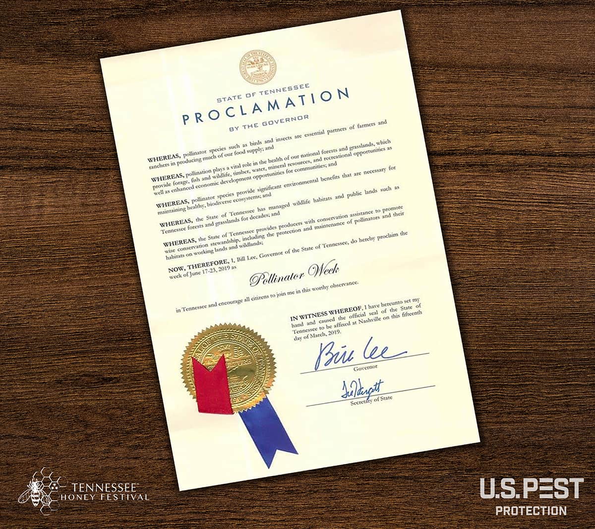 Pollinator Week Proclamation In Tennessee