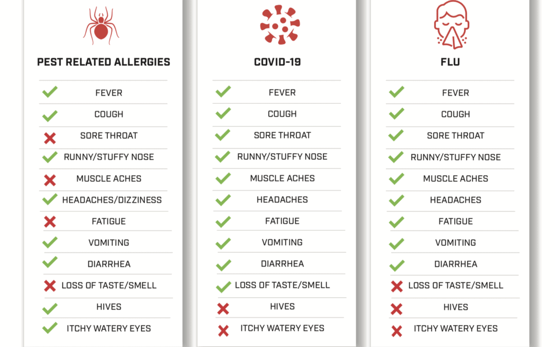 How to Tell the Difference Betwee­­­n Pest Allergies, Covid-19, the Flu or Cold in 2020