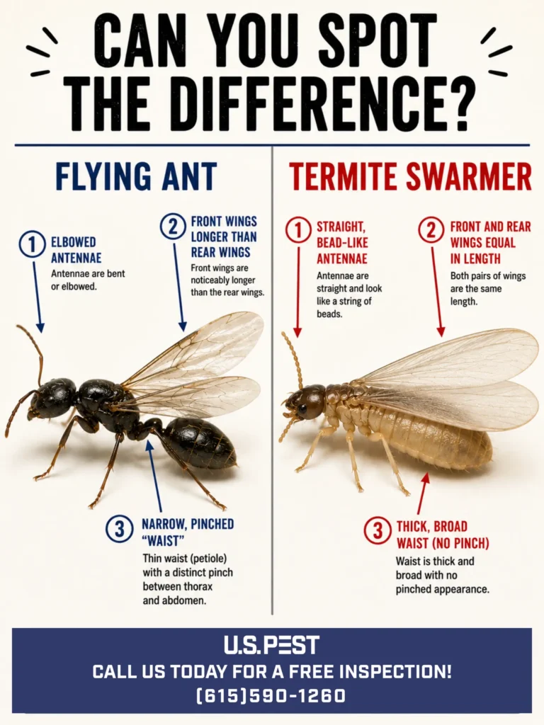 Can you spot the difference between a flying ant and a termite?