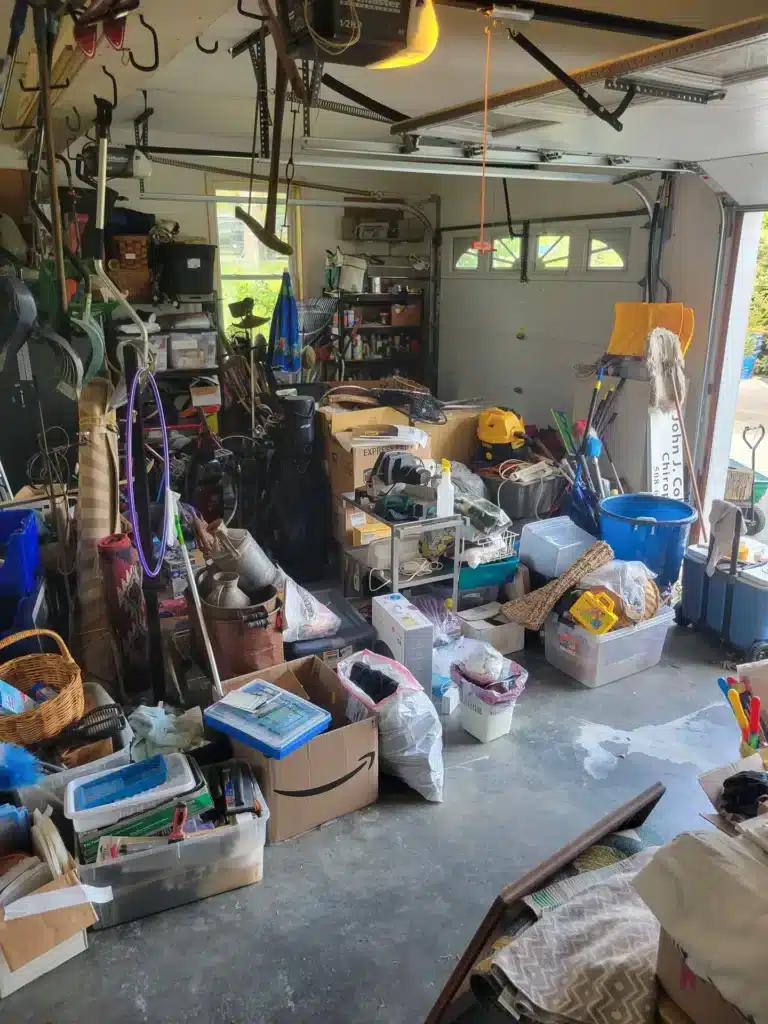 Where Do Spiders Hide in Your House? 5 Cluttered garage full of boxes and storage where spiders hide