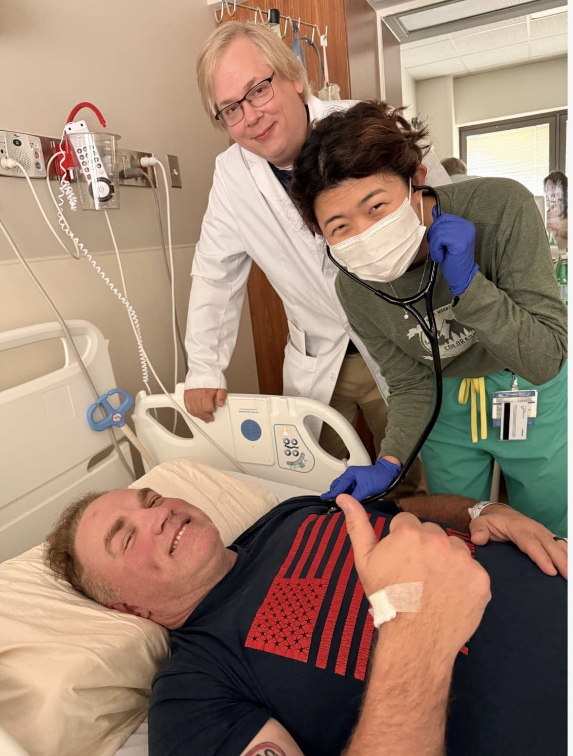 J.K. Brister, COO of U.S. Pest Protection, recovering in the hospital from a tick-borne illness before our family built a tick-safe yard
