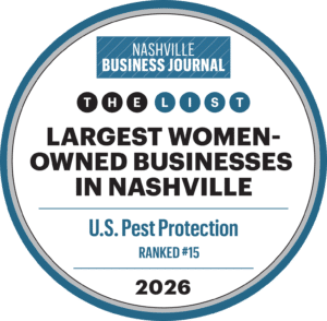 Nashville Business Journal 2026 Largest Women-Owned Businesses in Nashville badge, U.S. Pest Protection ranked #15