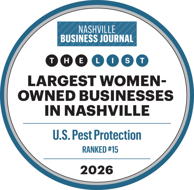 Nashville Business Journal 2026 Largest Women-Owned Businesses in Nashville badge, U.S. Pest Protection ranked #15